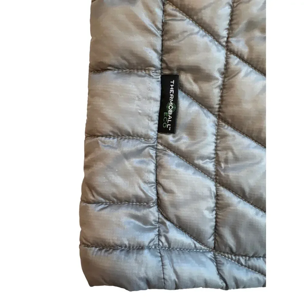 The North Face Theromball Vest Jacket Mens Large Gray Wind Blocking Lightweight